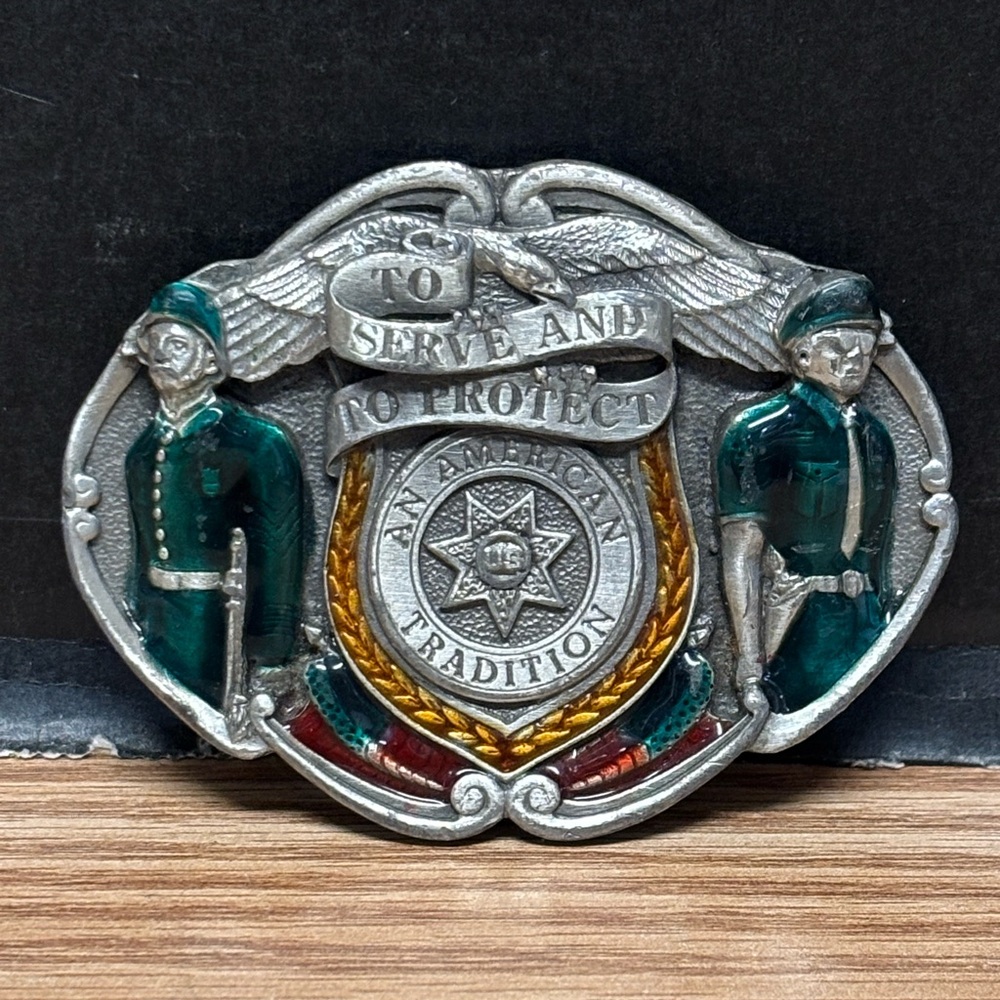 1986 Brass Works "To Protect and Serve" Belt Buckle #5298